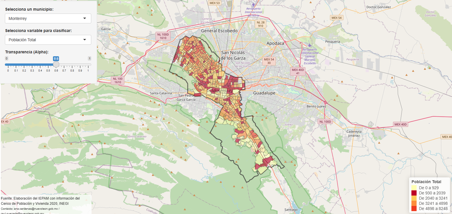 Indicadores por municipio